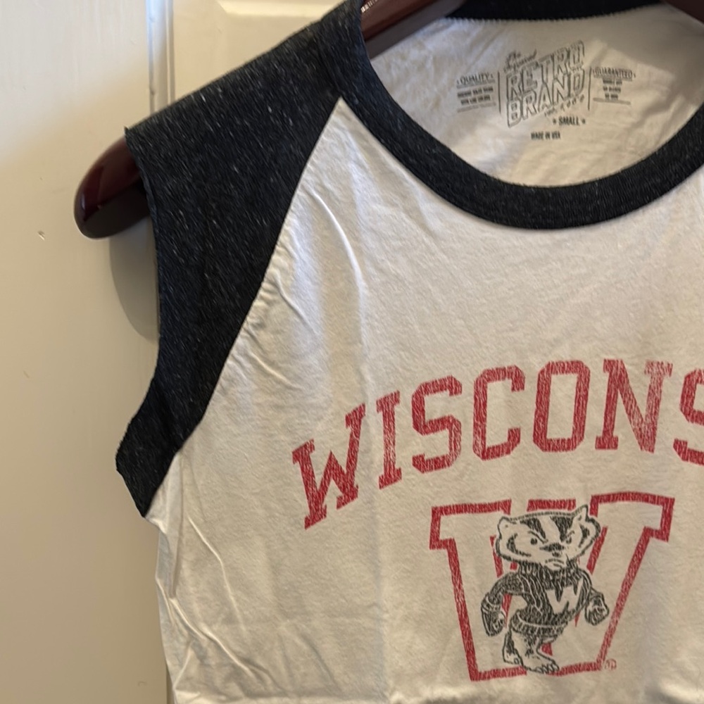 Wisconsin Sleeveless Raglan Tee - Picture 3 of 5